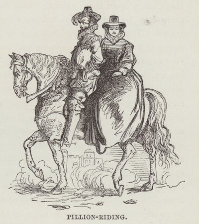 Pillion-ridning (gravering) af English School