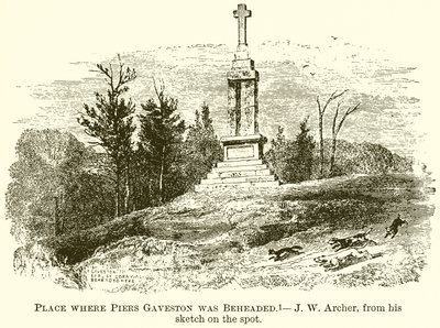 Ort, an dem Piers Gaveston enthauptet wurde von English School