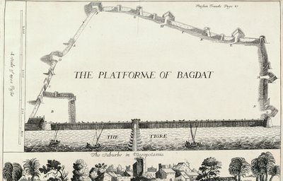 Plan of Bagdad, fra en engelsk oversættelse af Les Six Voyages de J.B. Tavernier af English School