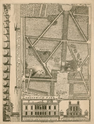 Plan over Greenwich Park, London af English School