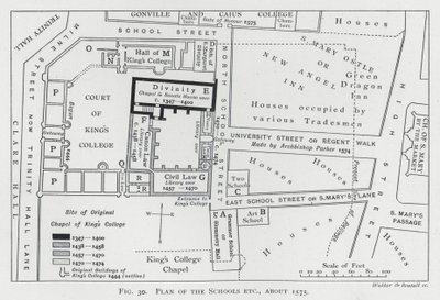Plan of the Schools etc, about 1575dani af English School