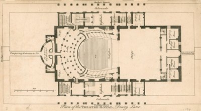 Plan over Theatre Royal, Drury Lane, London af English School