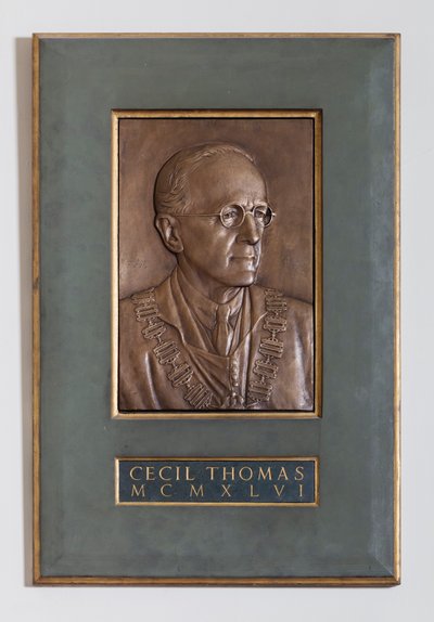 Plaquet med Cecil Thomas, billedhugger og medaljevinder, 1946 af English School