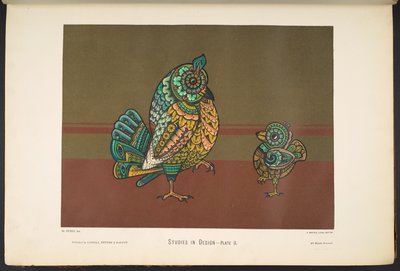 Plade ii, fra Studies in Design. [60 farvede plader.] af English School