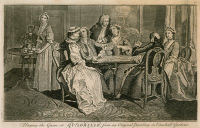 Spiller Quadrille fra det originale maleri i Vauxhall Gardens, London af English School