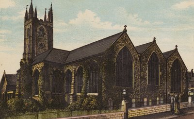 Plymouth: St Andrews Church (farve litho) af English School
