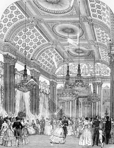 Polkadans ved et statsbal i Buckingham Palace, 1848 af English School
