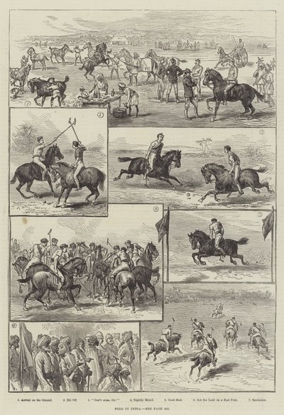 Polo i Indien (gravering) af English School