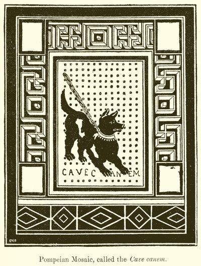 Pompeiansk mosaik, kaldet Cave Canem af English School