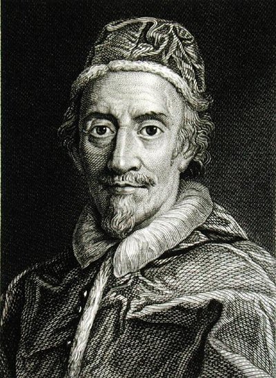 Pave Clemens IX (1600-69) (stik) af English School