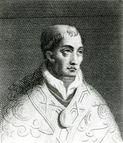 Pave Johannes VIII (820-82) (stik) af English School