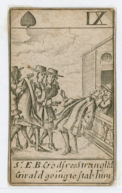 Popish Plot Spielkarte (Gravur) von English School