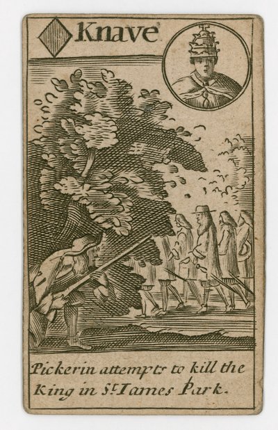 Popish Plot Spielkarte von English School