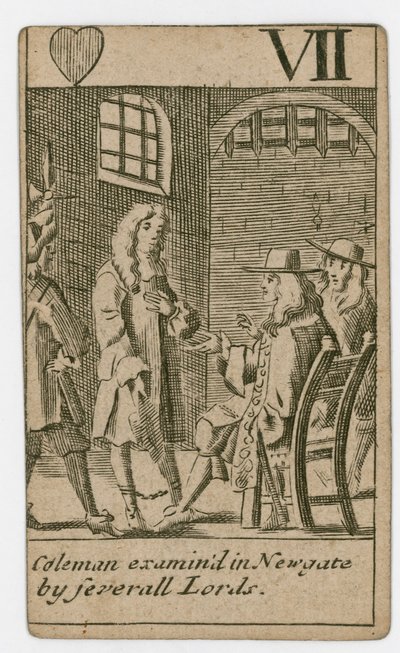 Popish Plot spillekort af English School