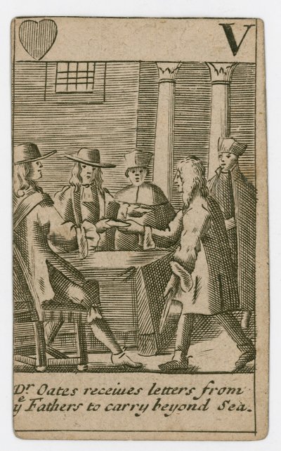 Popish Plot spillekort af English School