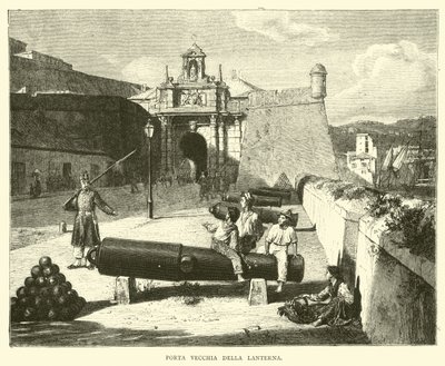 Gammel dør af lanternen af English School