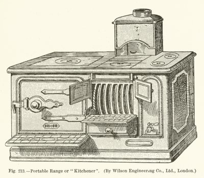 Portable Range eller Kitchener, af Wilson Engineering Company; London af English School
