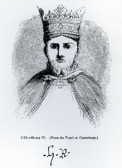 Portræt og signatur af Henrik IV (1366-1413) af English School