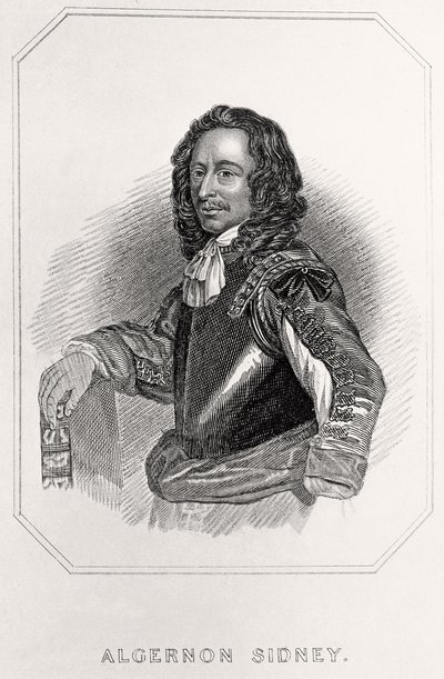 Portrait of Algernon Sidney, 1835dani af English School