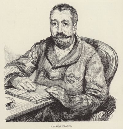 Portræt af Anatole France af English School