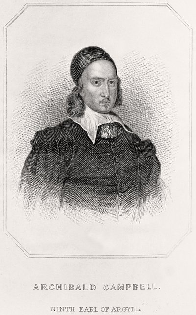 Portrait of Archibald Campbell, 9th Earl of Argyll, 1835dani af English School