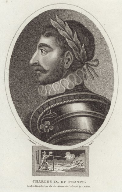 Portræt af Charles IX af Frankrig af English School