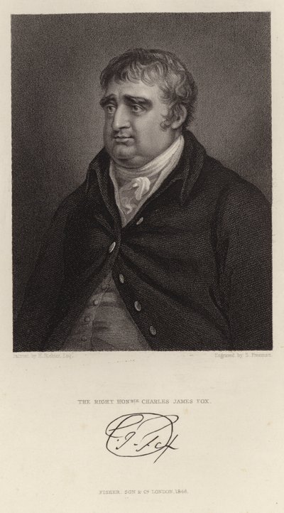 Portræt af Charles James Fox af English School