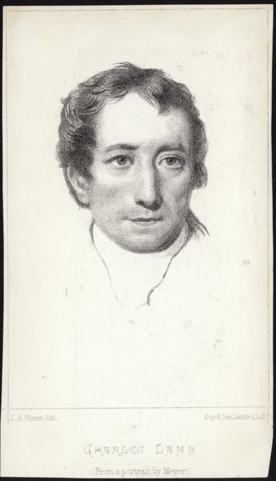 Portræt af Charles Lamb af English School