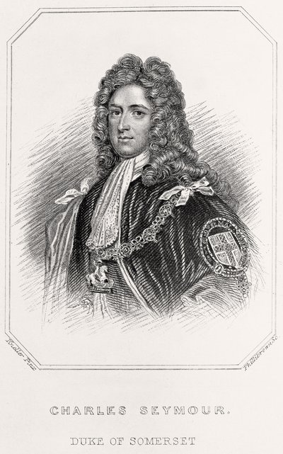 Portrait of Charles Seymour, Duke of Somerset, 1835dani af English School