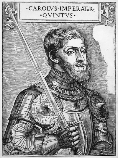 Portræt af Karl V (1500-58), den hellige romerske kejser af English School