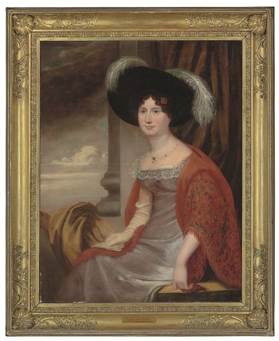 Portræt af Charlotte Yeates, Lady Lopes (d. 1833) (olie på lærred) af English School