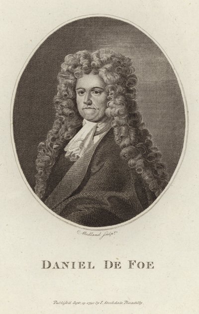 Portræt af Daniel Defoe af English School