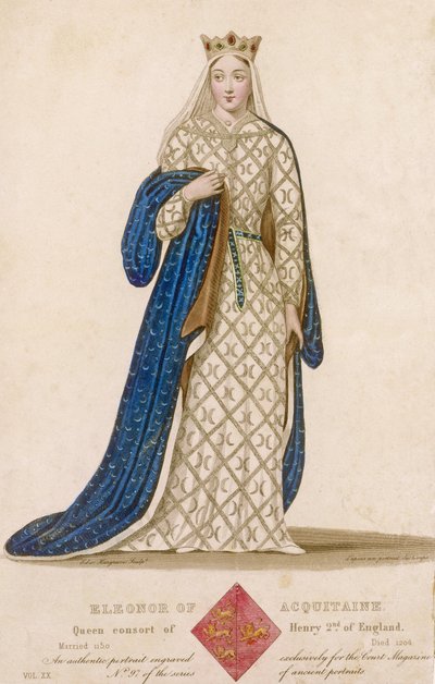 Portræt af Eleanor af Aquitaine af English School