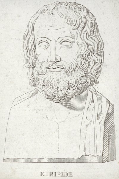 Portræt af Euripides af English School