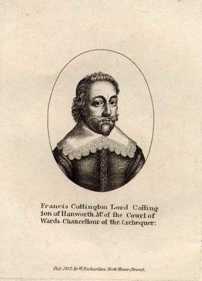 Portræt af Francis Cottington, Baron Cottington (ca. 1578-1652) pub. 1812 (gravering) af English School