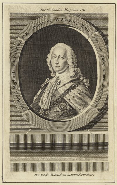 Portræt af Frederick, Prince of Wales af English School