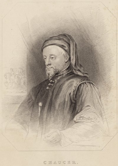Portræt af Geoffrey Chaucer af English School