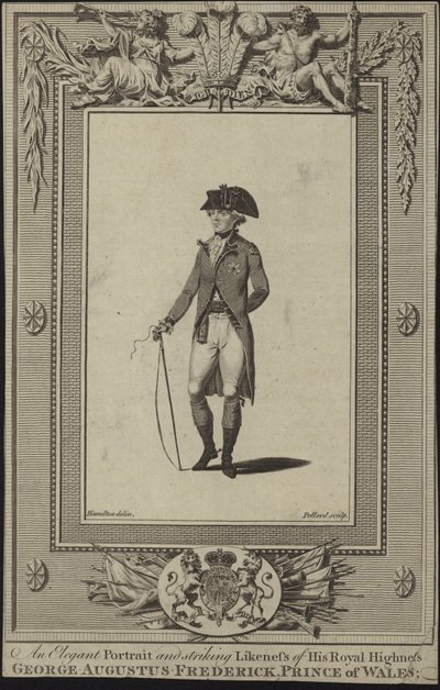 Portræt af George Augustus Frederick, Prince of Wales af English School