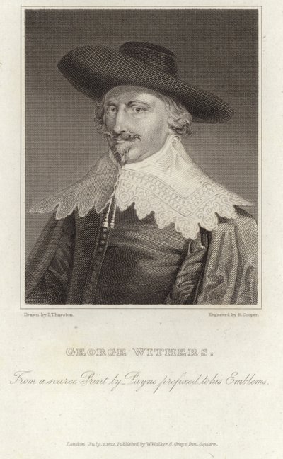 Portræt af George Wither af English School