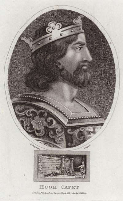 Portræt af Hugh Capet af English School