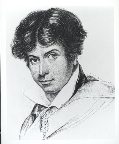 Portræt af James Henry Leigh Hunt (1784-1859) af English School