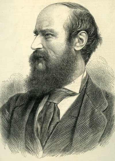 Portræt af John Bagnold Burgess, 1877 af English School