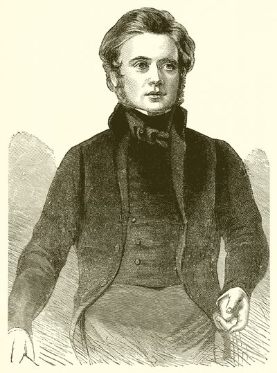 Portræt af John Bright i 1843 af English School