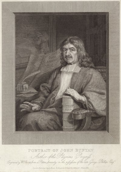 Portræt af John Bunyan af English School