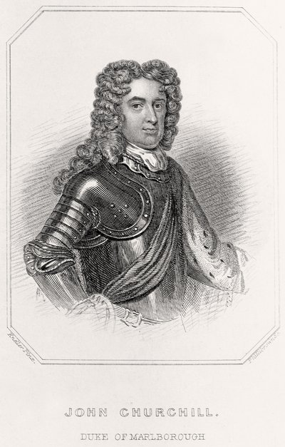 Portrait of John Churchill, Duke of Marlborough, 1835 dani af English School