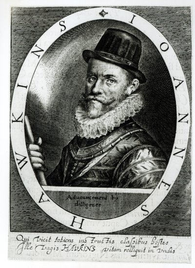 Portræt af John Hawkins (1532-95) af English School