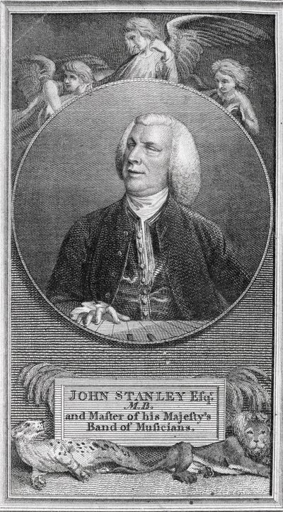 Portræt af John Stanley (1712-86) af English School