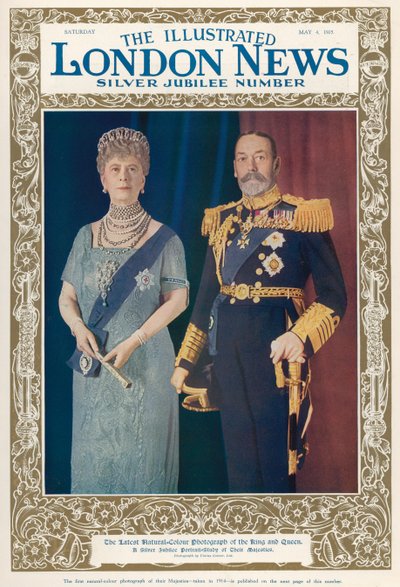 Portræt af King George V (1865-1936) og Queen Mary (1867-1953) fra The Illustrated London News, 4. maj 1935 af English School