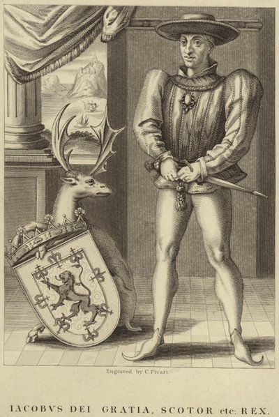Portræt af kong James I af England af English School