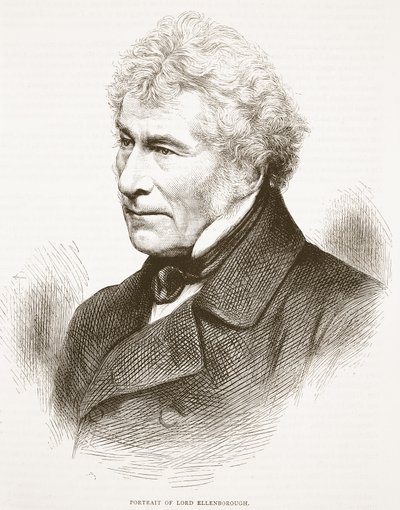 Portræt af Lord Ellenborough, illustration fra Cassells Illustrated History of England af English School
